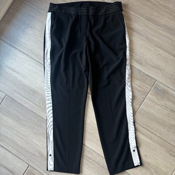 Belle Vere Black Dress Pants w/ White Side Stripe – Women’s Size 8 - Picture 2 of 7
